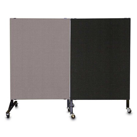 United Visual Products Enclosed Corkboard, 1 Door, 72"x48", 4" Fra UV3426-WHITE-RUBBER